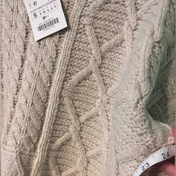 Zara Ivory Pullover Sweater Woven Textures. NWT! S. - Picture 10 of 15